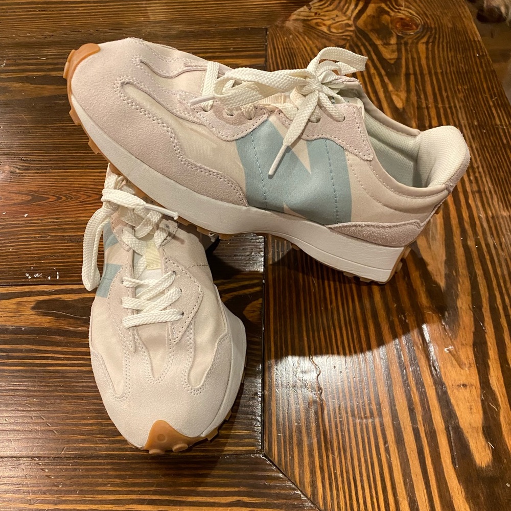 New Balance 327 shoes.